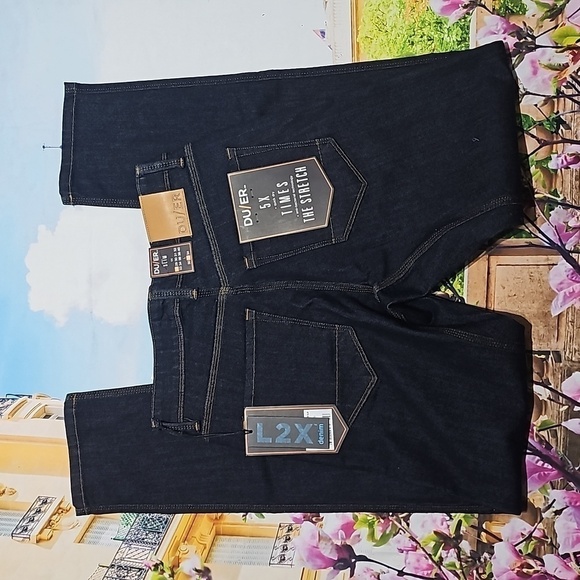 DU/ER Dark Blue Slim Fit Denim Jeans Size 28x32 NWT - Picture 8 of 9